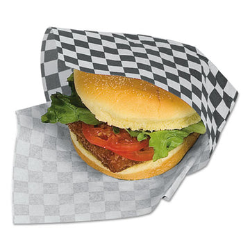 Bagcraft Grease-resistant Paper Wraps And Liners, 12 X 12, Blue Check, 1,000-box, 5 Boxes-carton freeshipping - TVN Wholesale
